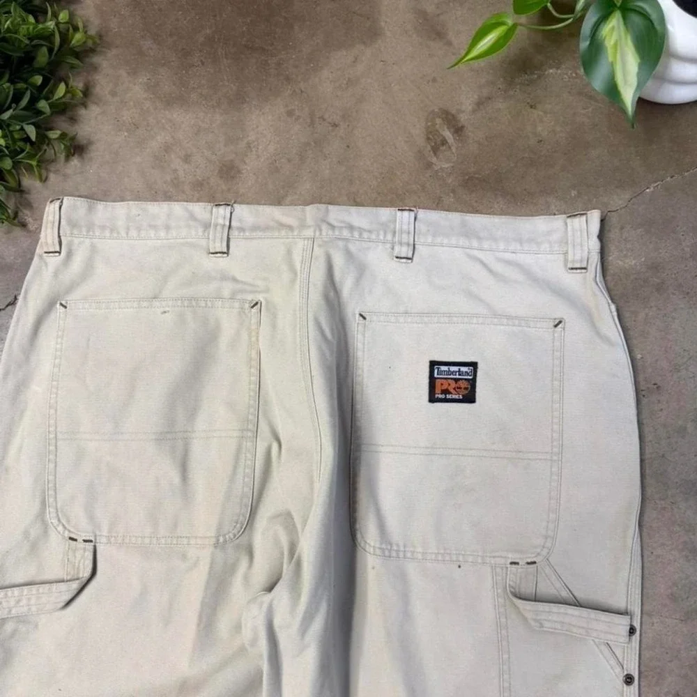 Vintage Y2K Timberland Pro cream baggy carpenter pants size 40 hip hop